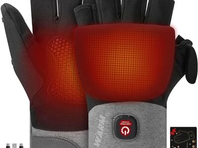 NEW Heated Gloves Rechargeable Detachable Full & Half Hands Heated Glove Fingerless Electric Heating Gloves Hand Warmer Large