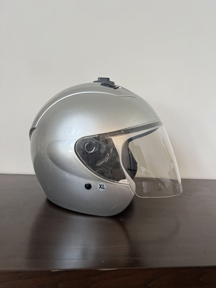 Open Face Motorcycle Helmet w/ GoPro Mount & Flip Shield - Size XL | DOT Approved