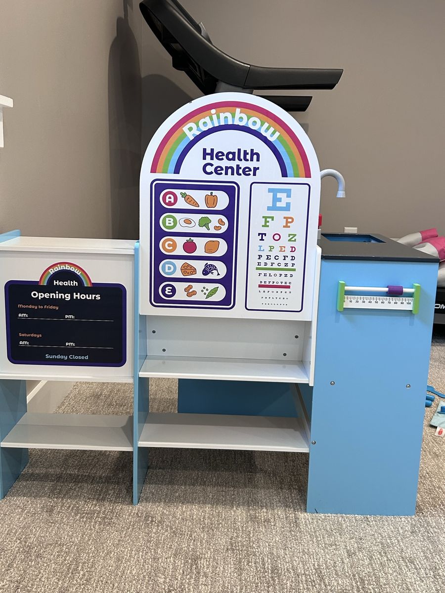 Rainbow Health Center Wooden Play Doctor Set for Kids