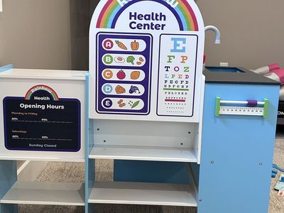 Rainbow Health Center Wooden Play Doctor Set for Kids