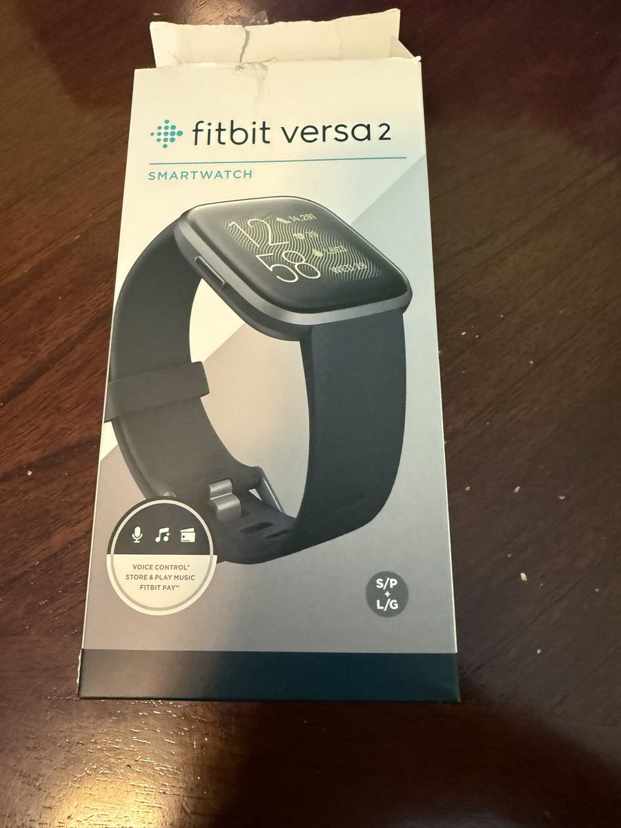 Fitbit Versa 2 Smartwatch - Black with Extra Bands, Charger, and Accessories
