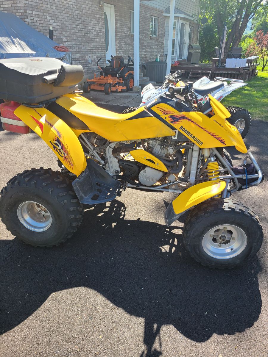 2000 Bombardier 650 cc ATV (we have 2 for sale) and 1 2004 Yamaha YFC450 cc