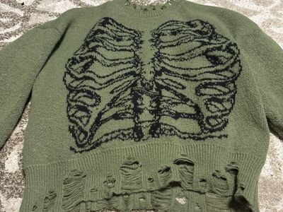 Thick alternative style skeleton sweater