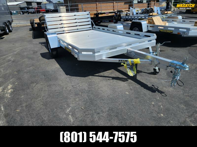 2026 Aluma 7712S H (6.5X12) - Slotted Rail Bi-Fold Tailgate Aluminum Utility Trailer