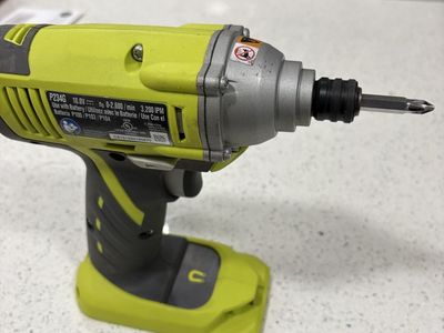 Ryobi Impact Driver, chainsaw, hedger, weed eater, and blower
