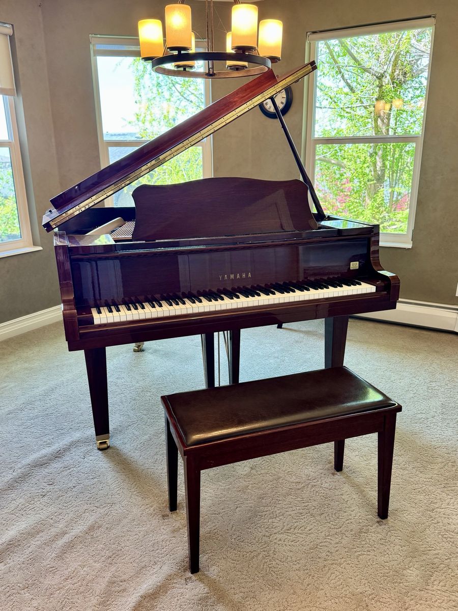 Gorgeous Walnut Baby Grand Piano