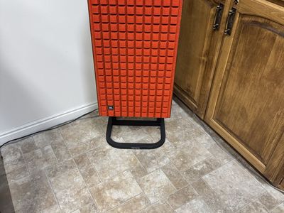 JBL L100 Century Vintage Quadrex Foam Grille Loudspeakers with Stands - Orange