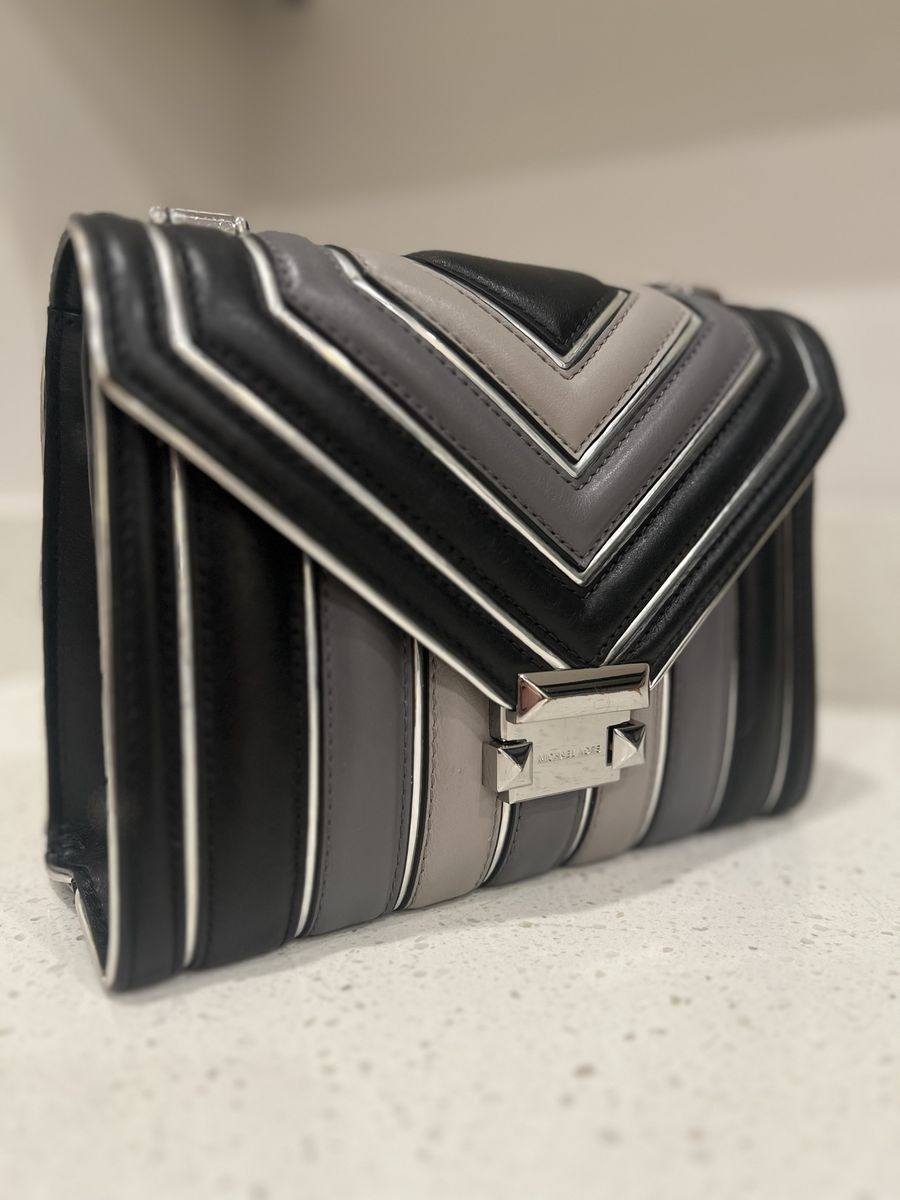 Michael Kors Whitney Chevron Crossbody Leather Bag