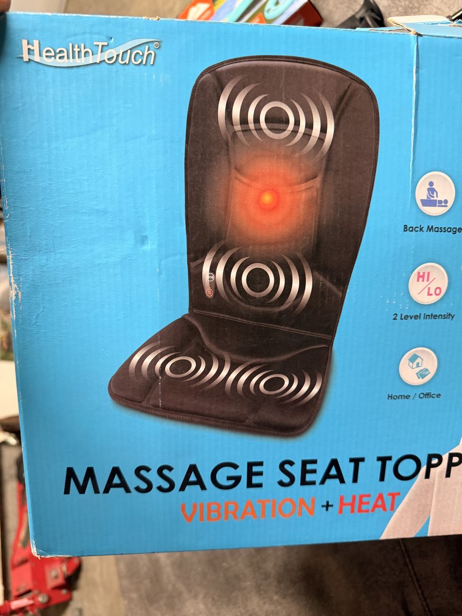 HealthTouch Massage Seat Topper with Vibration and Soothing Heat