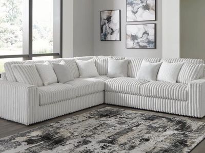 Stupendous 3 Piece Sectional with Ottoman
