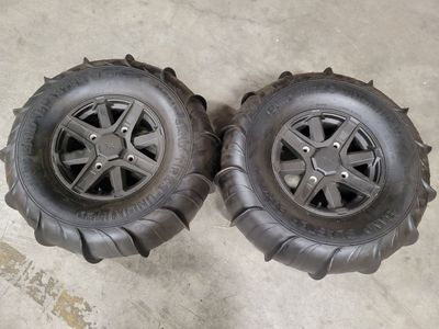 STU Sand Blaster 28" Paddle Tires (14 Paddle) on 2014-16 Polaris RZR XP 1000 Wheels