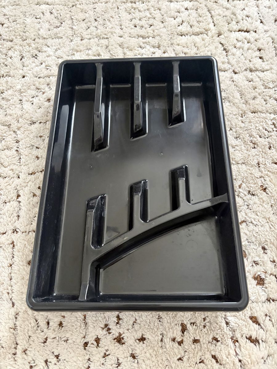 Black Plastics Utensils Tray