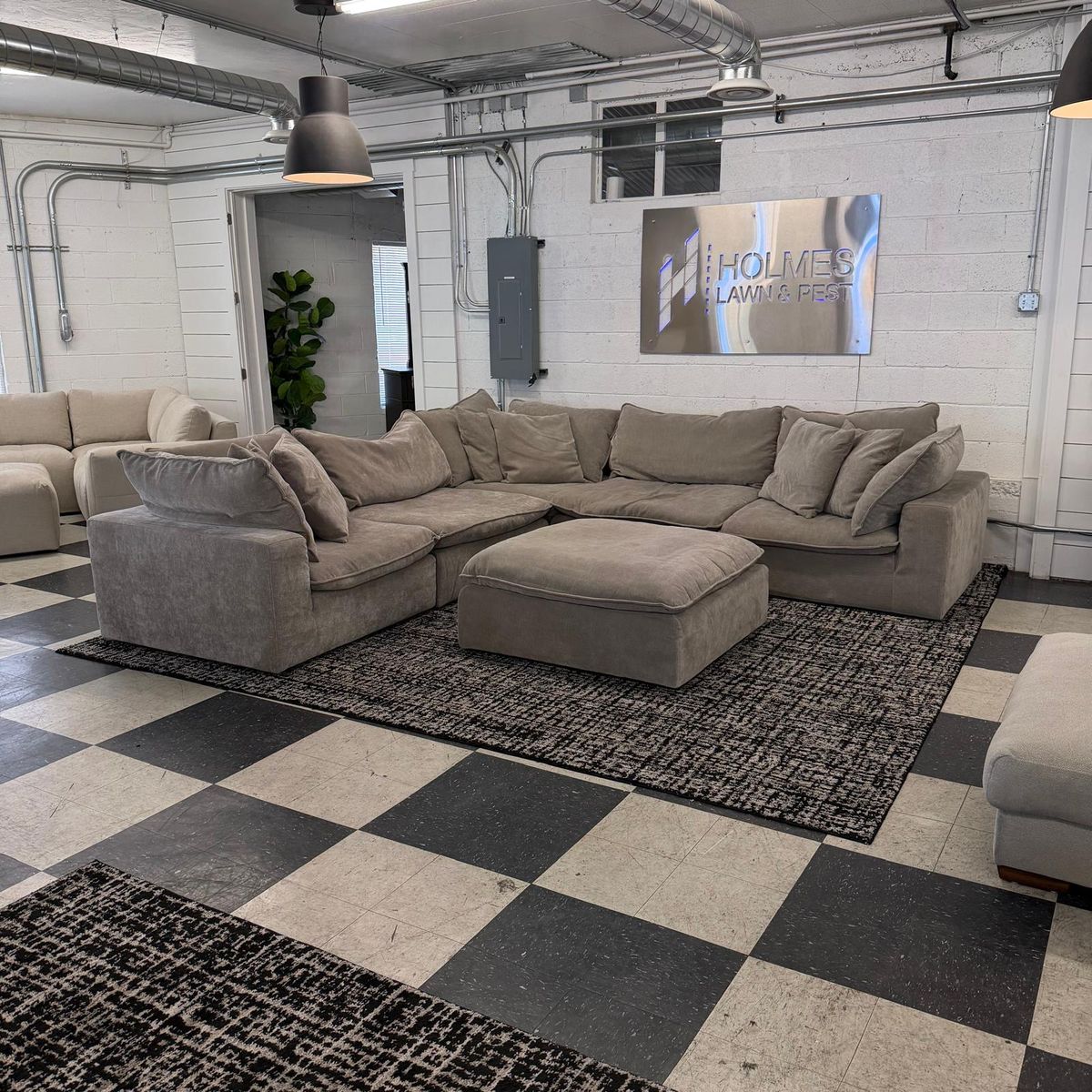 COSTCO SEREEN 6-PIECE FABRIC MODULAR SECTIONAL, CLOUD COUCH, TAUPE!!