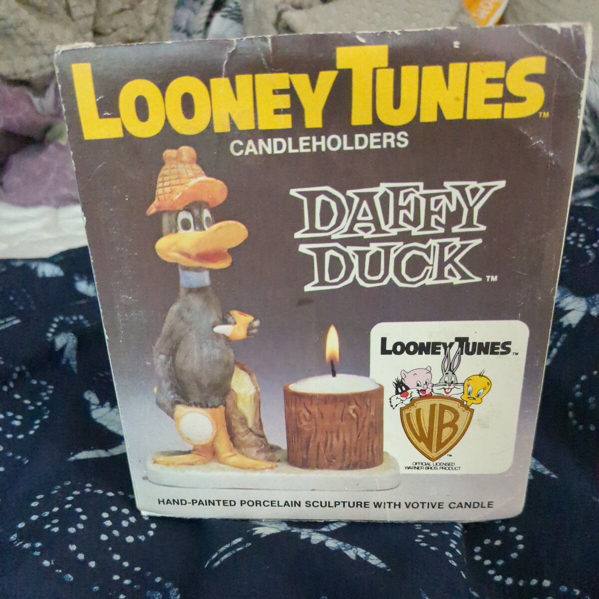 vintage 1980 daffy duck candle holder