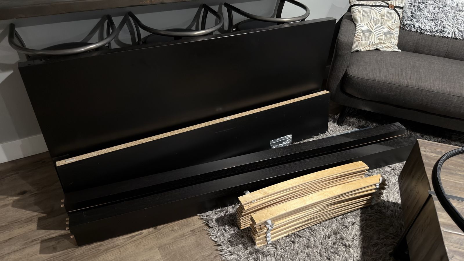 Ikea Black Malm Queen Bedframe