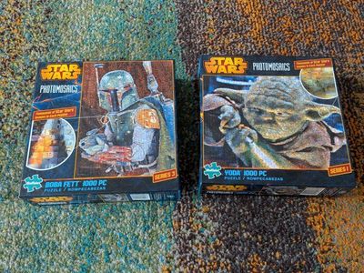 Star Wars Photomosaics Boba Fett & Yoda 1000 PC Puzzles - Series 1 & 3 Buffalo Games
