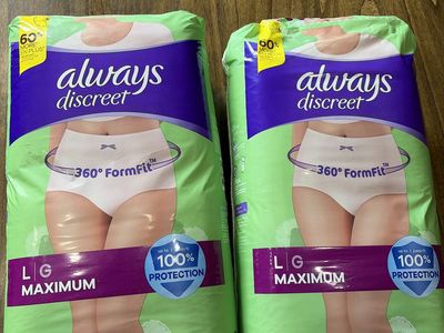 Brand New Always Discreet Maximum Underwear (Size Large) - Unopened