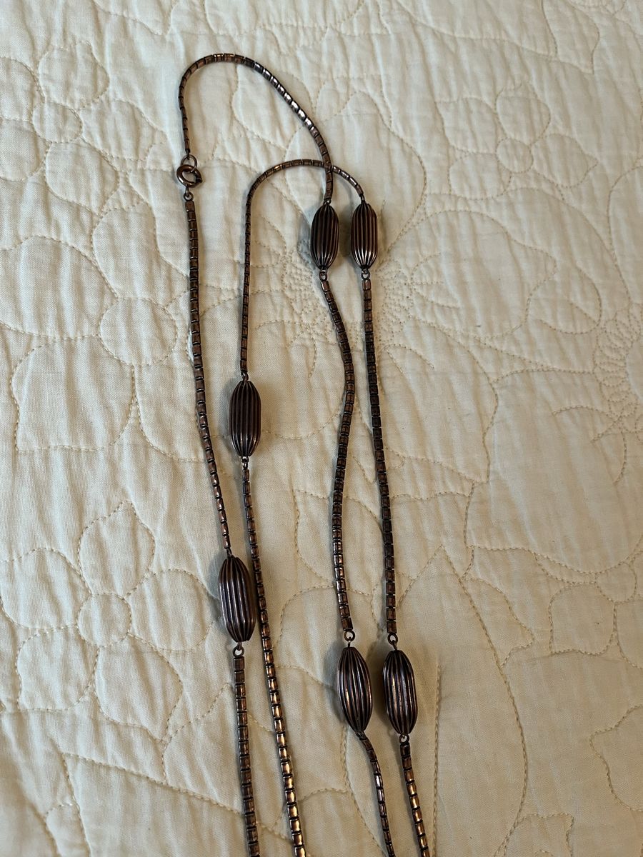 1950's-1960's Long Copper Strand Necklace - Vintage