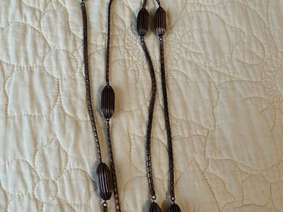 1950's-1960's Long Copper Strand Necklace - Vintage