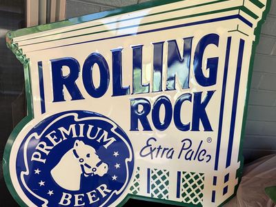 Rolling rock beer sign