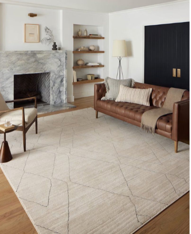 Loloi Darby Sand/Charcoal 5'-3" x 7'-6" Area Rug DAR-03 Approx. 5x7 Beige Living room Dining room Bedroom