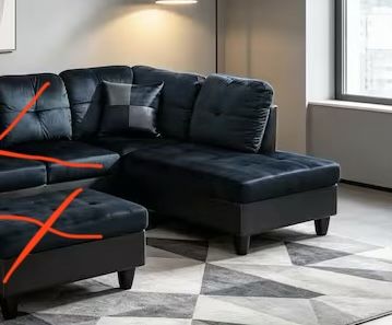 Right arm chaise