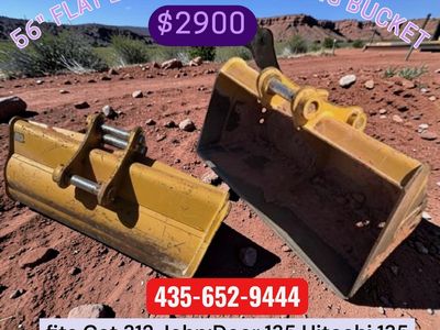 56" Flat Excavator Grading Bucket - Fits Cat 312, John Deere 135, Hitachi 135