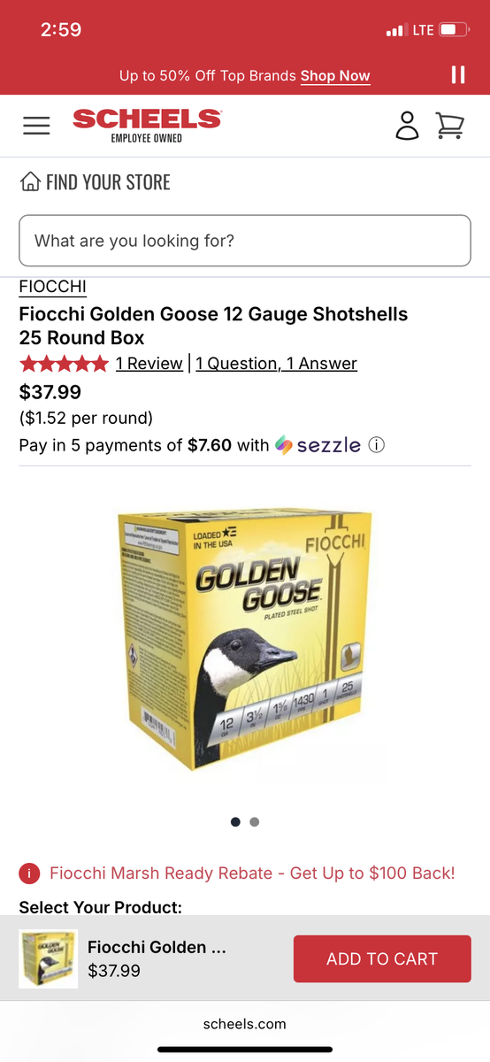 Fiocchi Golden Goose 3 1/2”