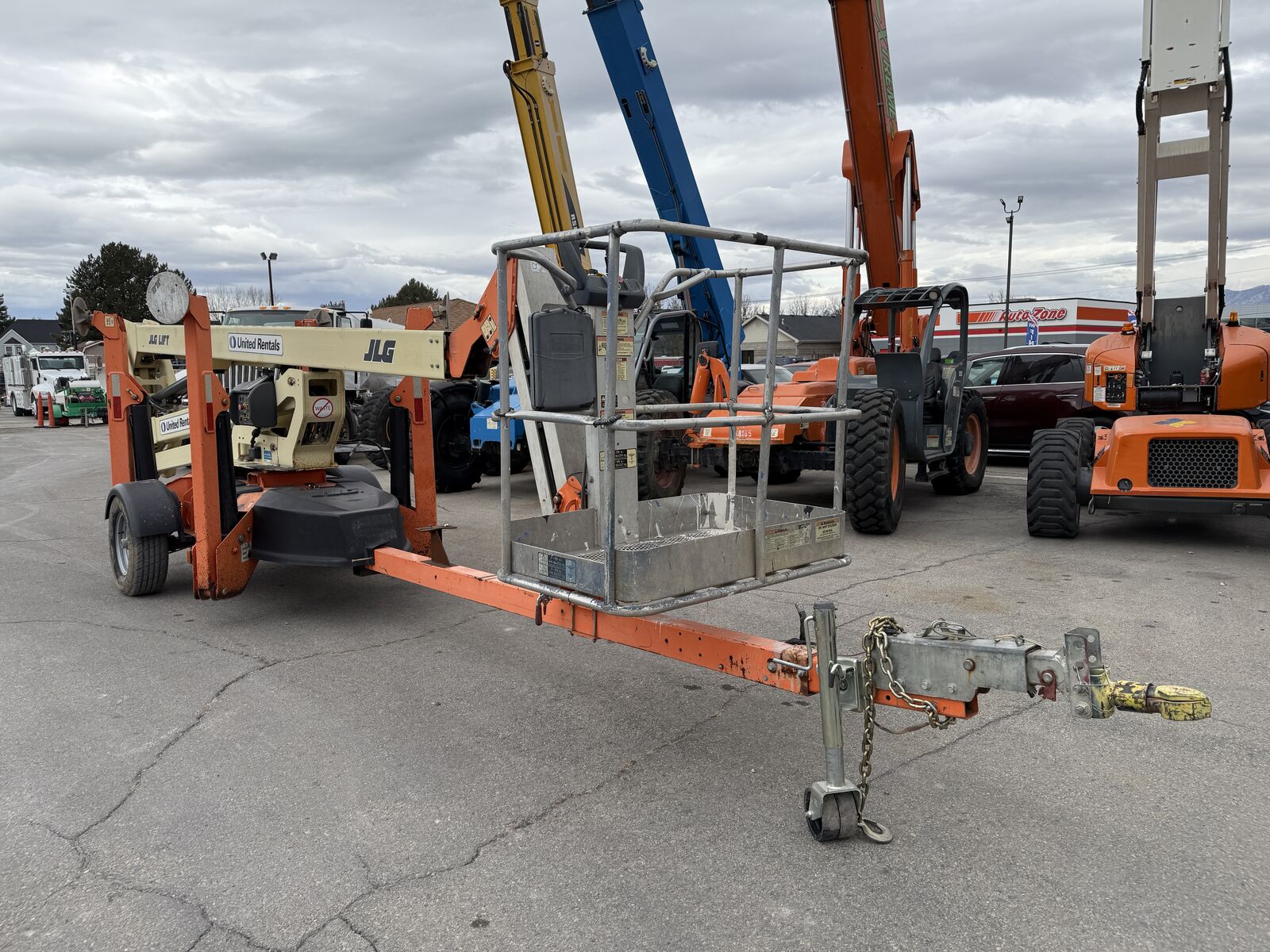 Tow Behind Aerial Boom Lift 2016 JLG T500J 50' Platform with Jib Portable Manlift Articulating Towable