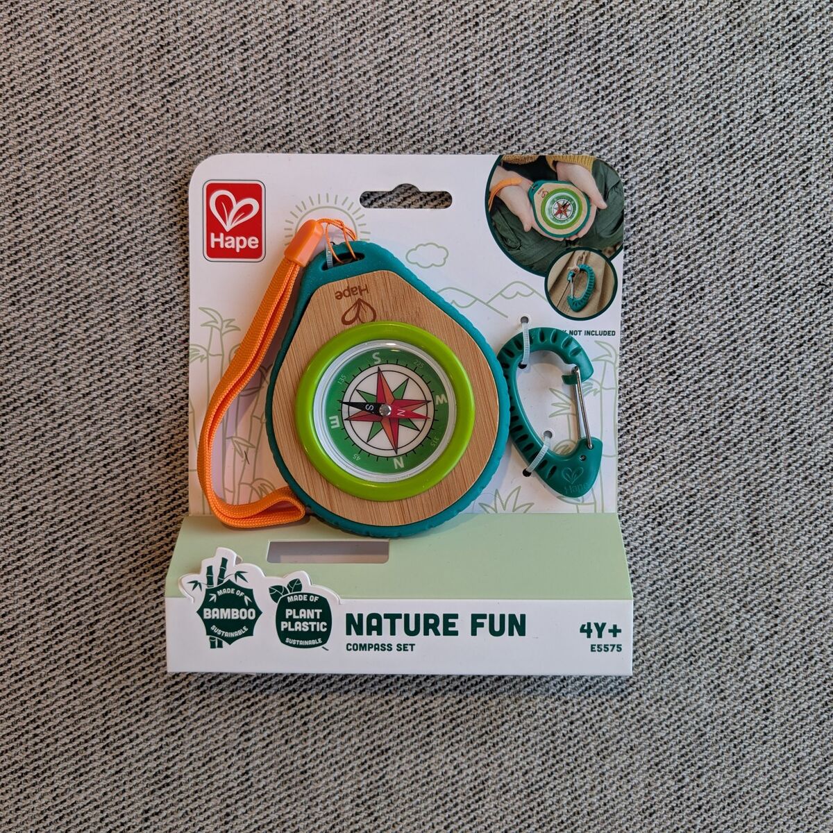 NEW! Hape Nature Fun Real Working Compass Set