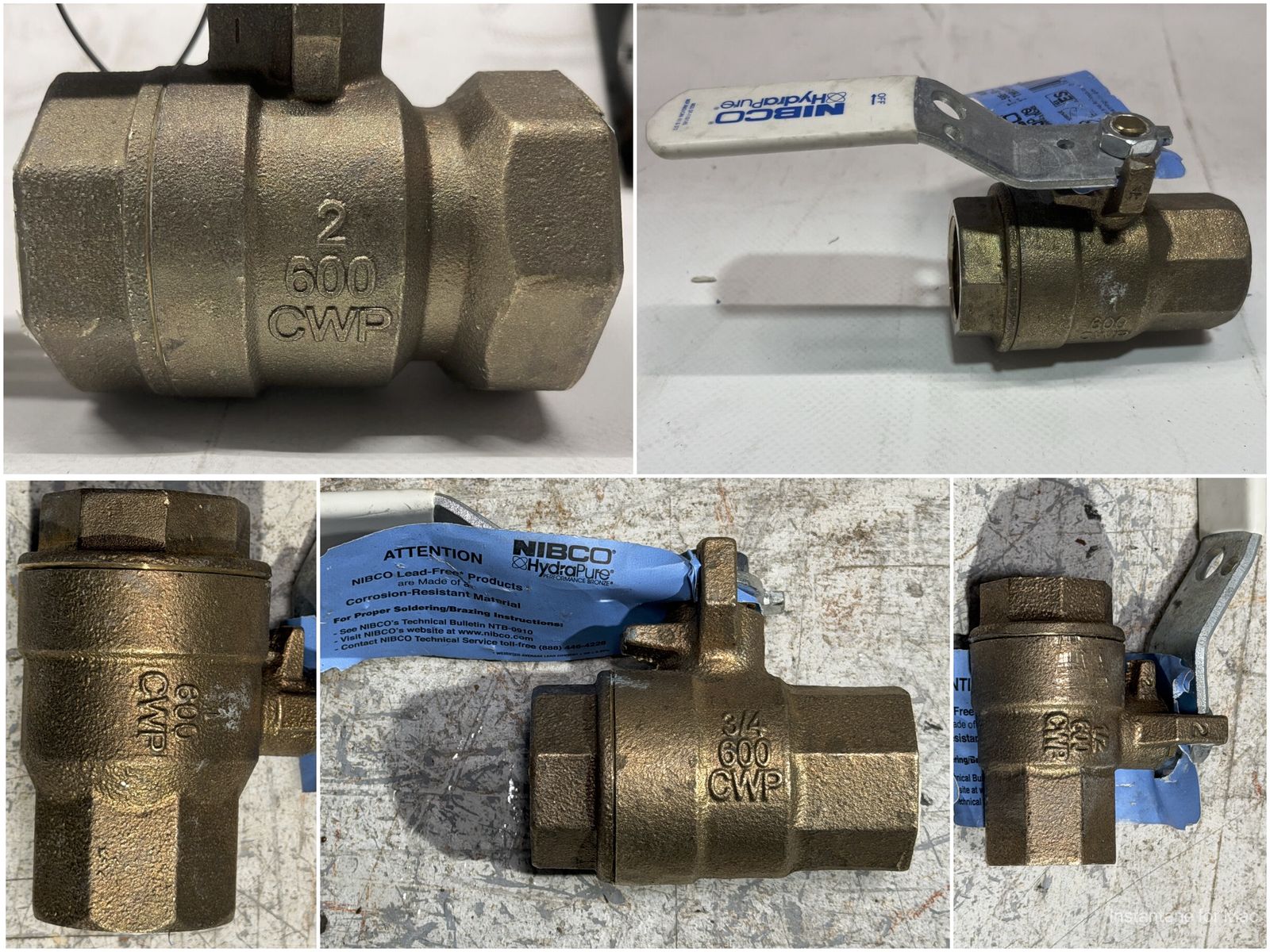 90% off! NIBCO Threaded Bronze Ball Valves - Reclaimed - Clean/Great Condition - $3,000.00 Value!