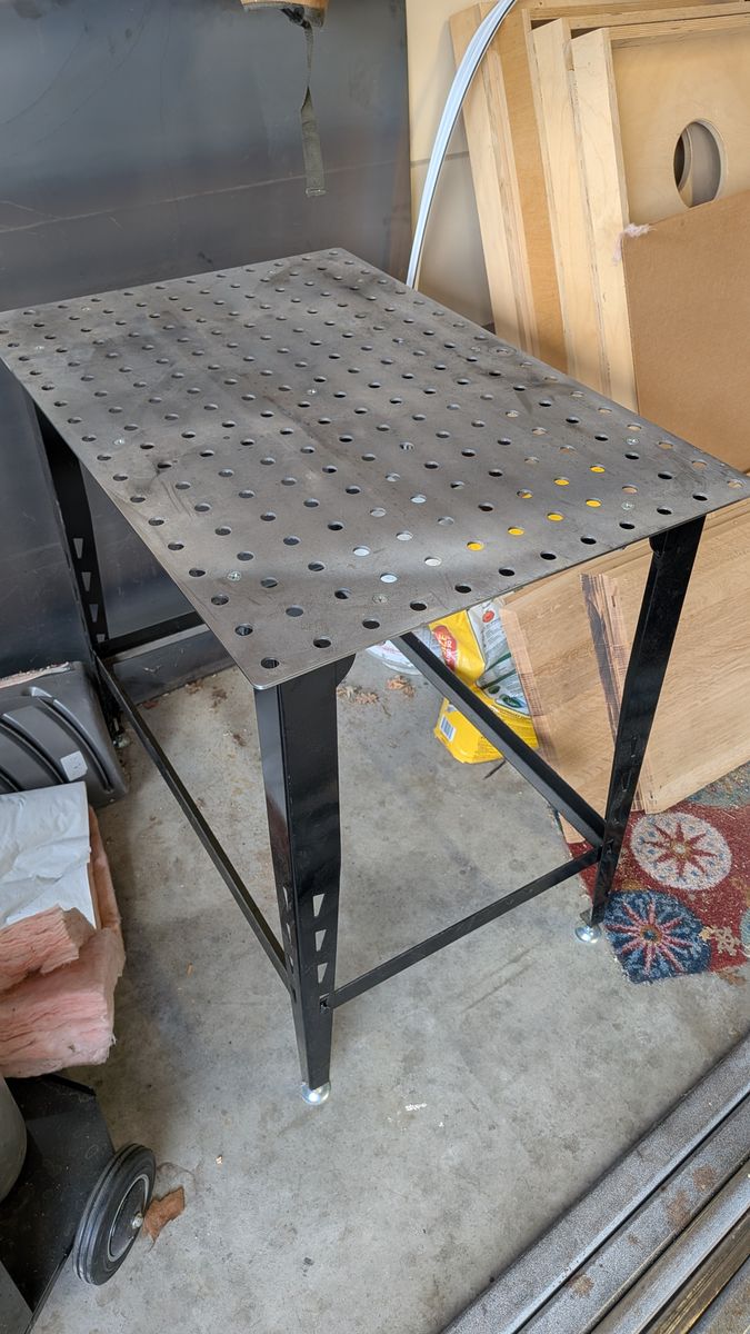 Harbor Freight Steel Welding Table with Fixture Clamps and Magnetic 90 Holders