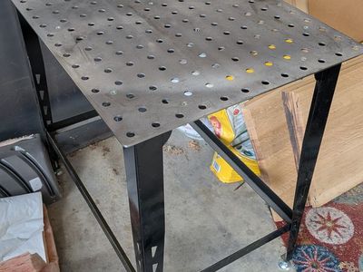 Harbor Freight Steel Welding Table with Fixture Clamps and Magnetic 90 Holders