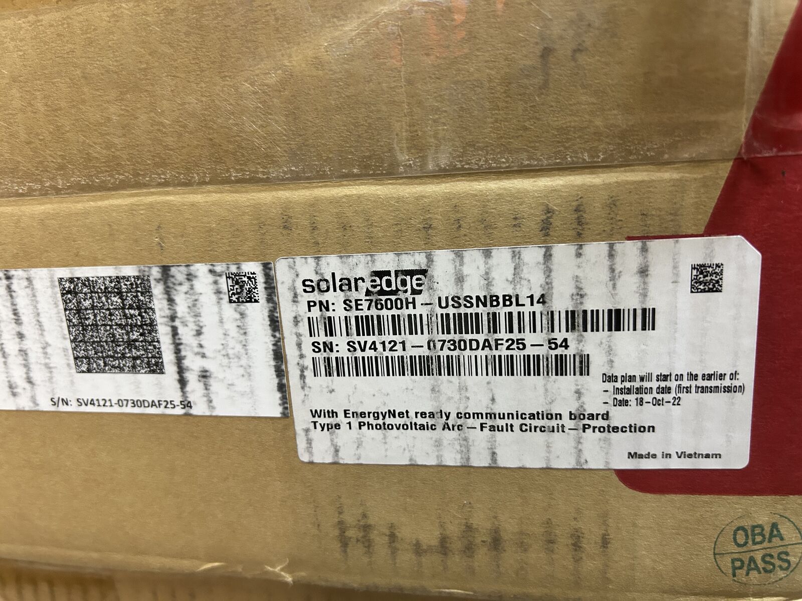 Solar Edge Energy Hub Inverter.