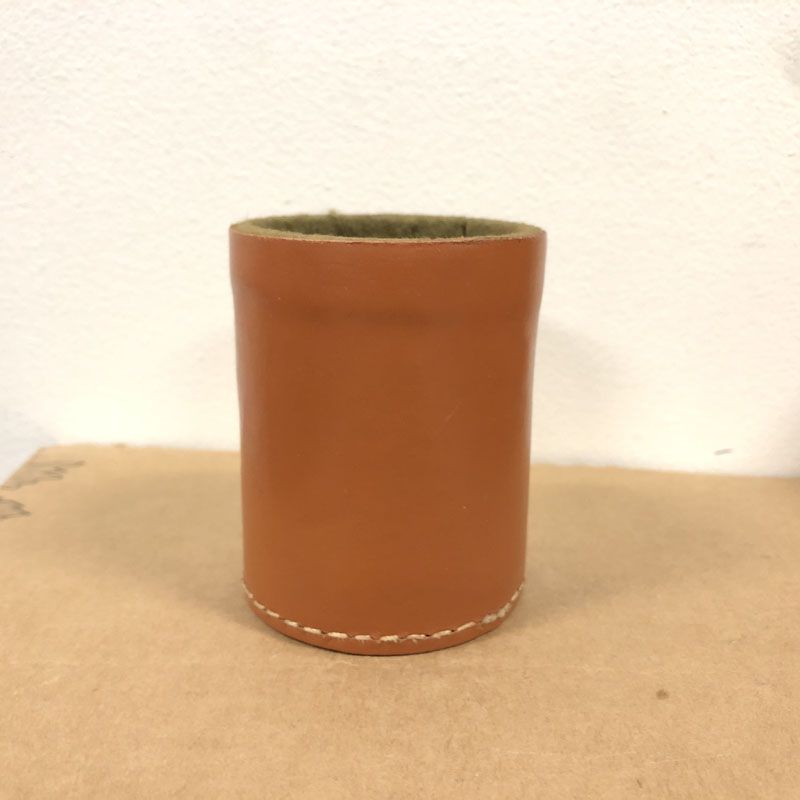 Vintage Stitched Leather Dice Cup, Dice Shaker