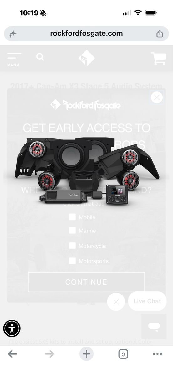 Rockford Fosgate stage five stereo for Can-Am X3