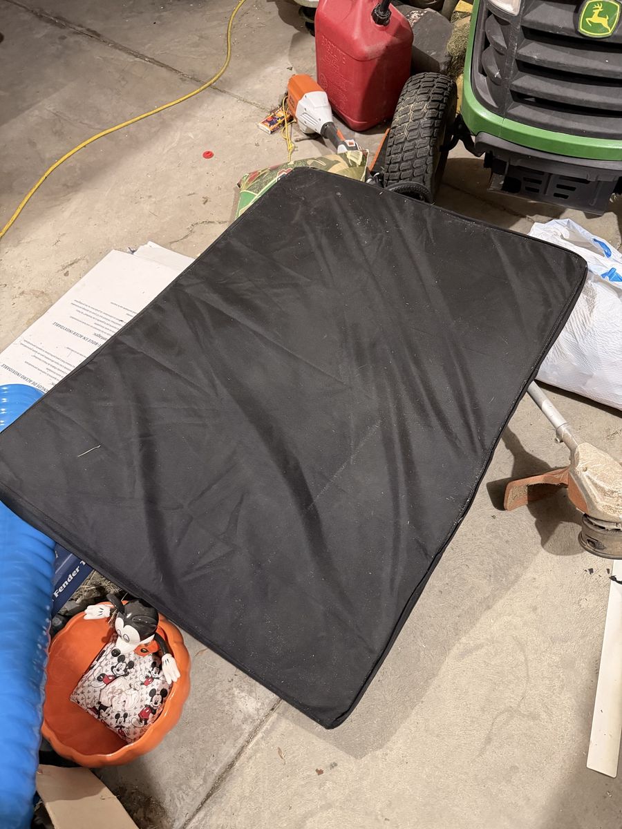 Black Rectangular Pet Crate Mat Pad Cushion