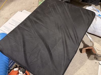 Black Rectangular Pet Crate Mat Pad Cushion