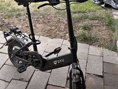DYU Compact Folding Electric Bike Black - Used