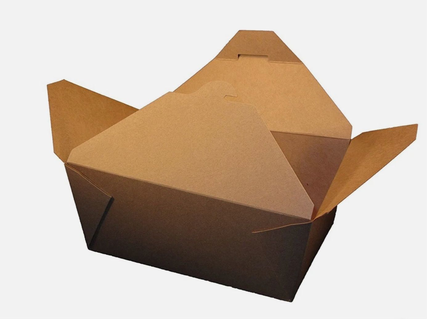 New Specialty Quality Packaging 100460 Eco-Box Food Tray/Restaurant To-go Box, 4 Kraft (Pack of 160)