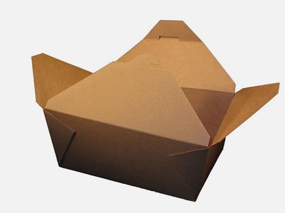 New Specialty Quality Packaging 100460 Eco-Box Food Tray/Restaurant To-go Box, 4 Kraft (Pack of 160)