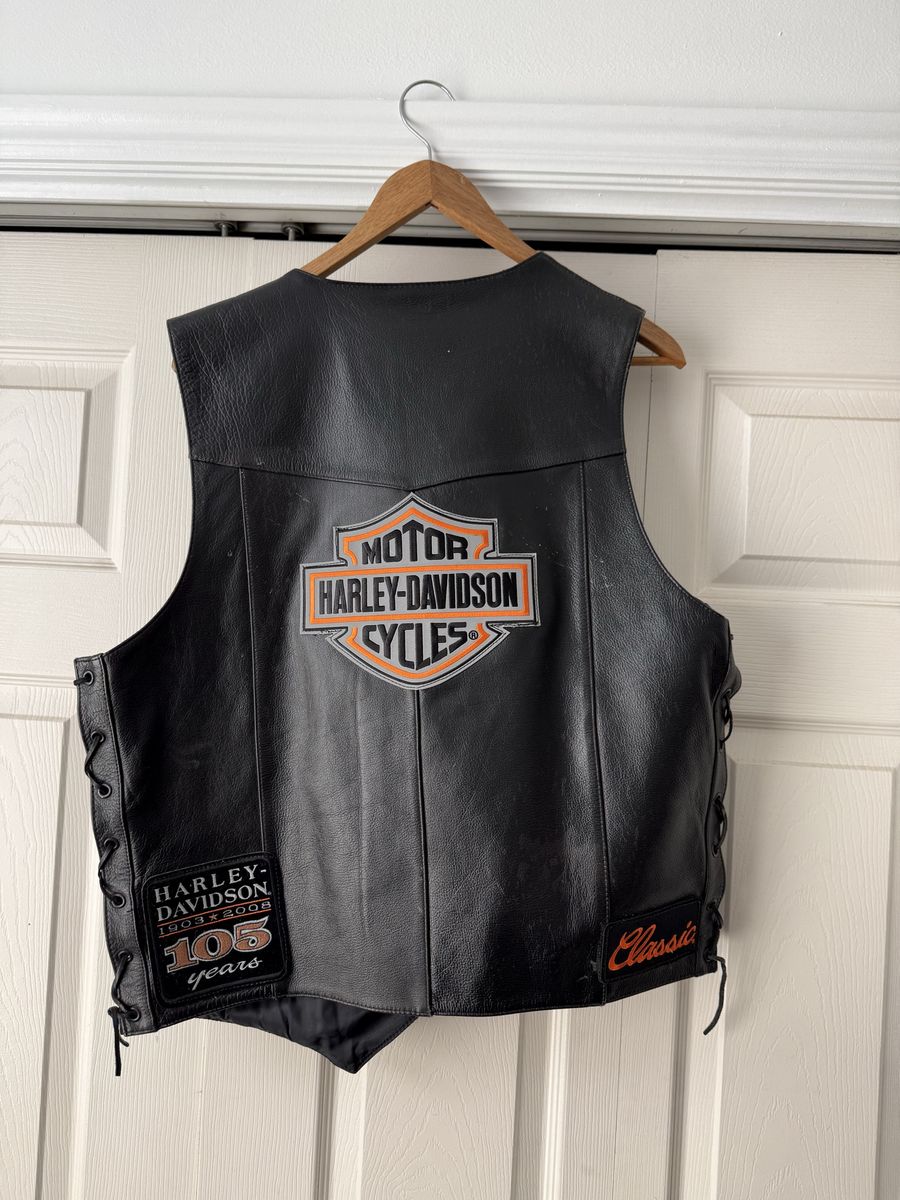 Harley vest leather