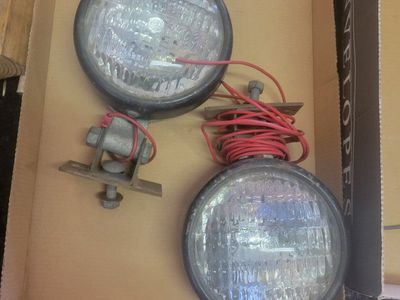 Vintage Round Off-Road Auxiliary Lights - Pair