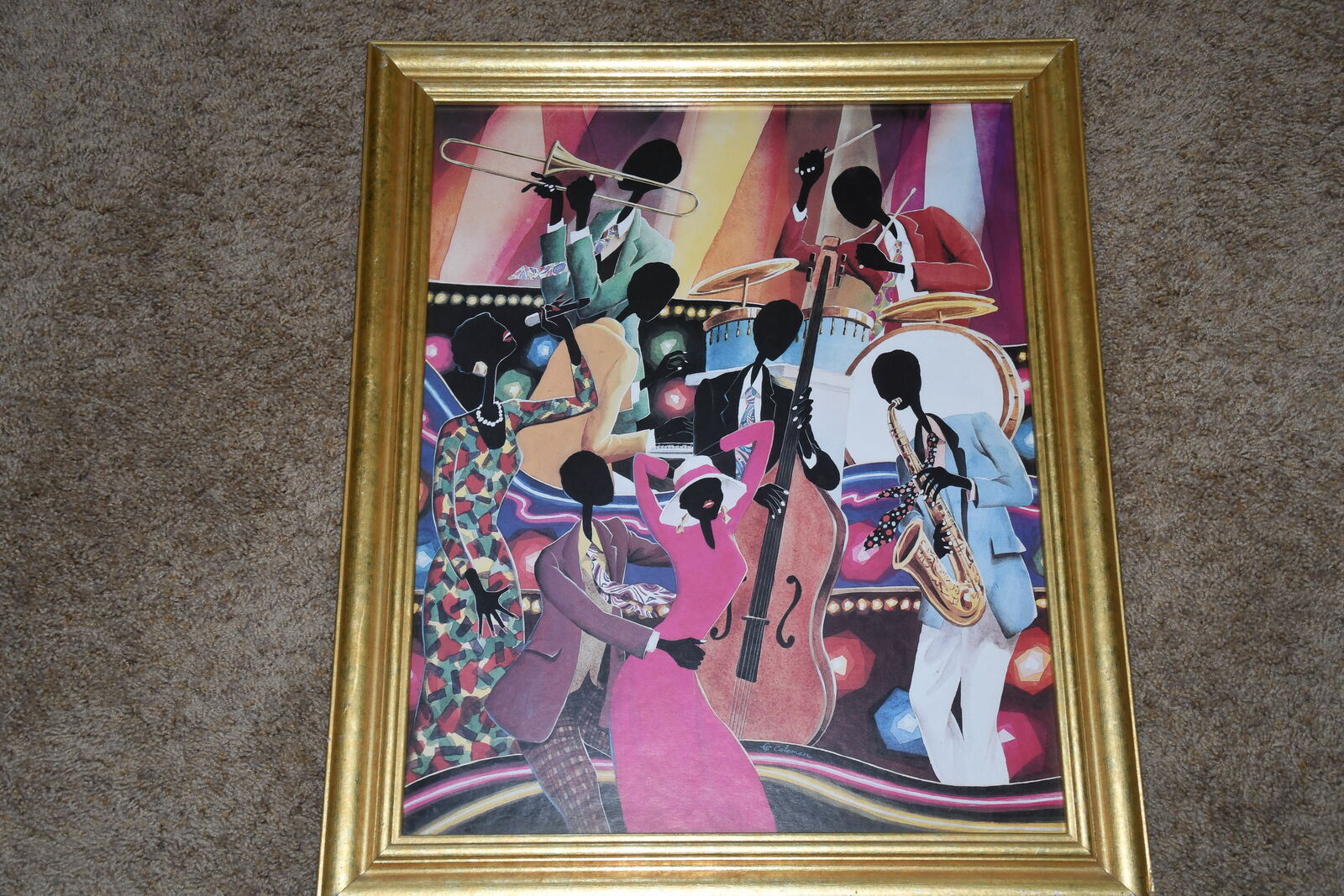 "JAZZ MUSICIANS" PICTURE ~ 20" x 23" FRAMED
