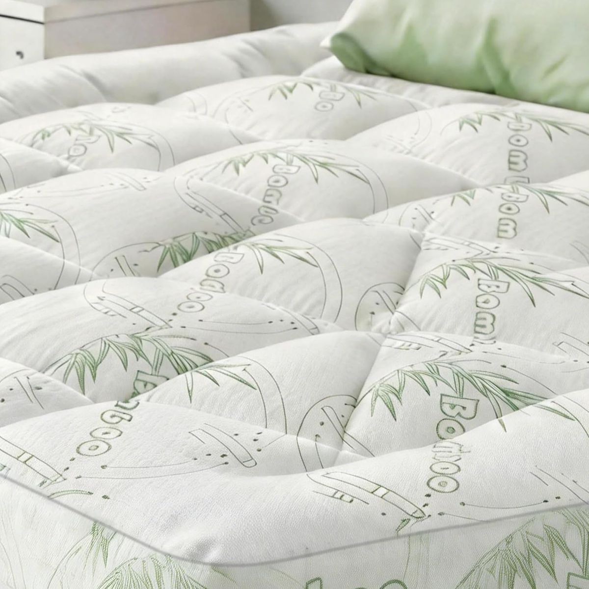 NEW Bamboo Mattress Topper Twin Size with Deep Pocket 1700 GSM Cooling Shredded Memory Foam Mattress