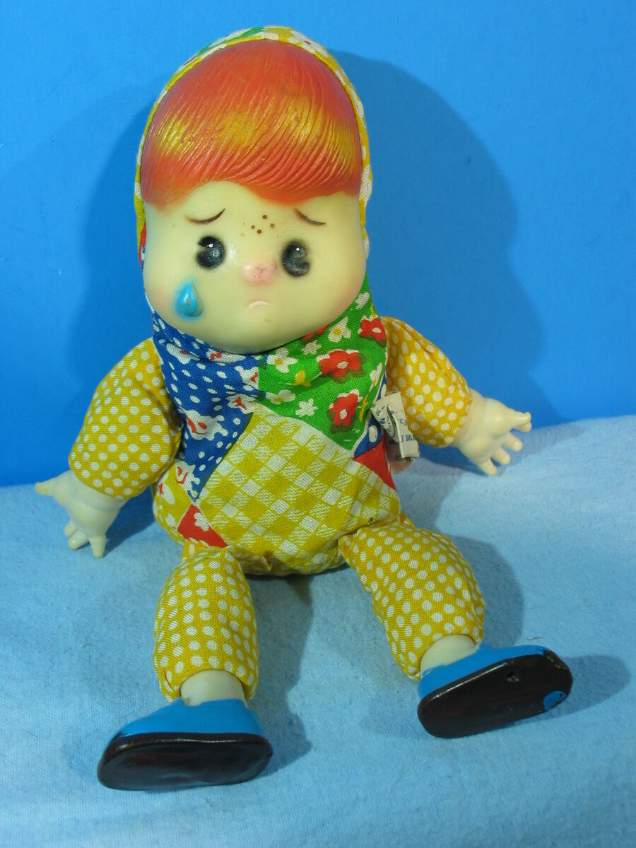 Vintage Era Carry Around Sad Teared Doll
