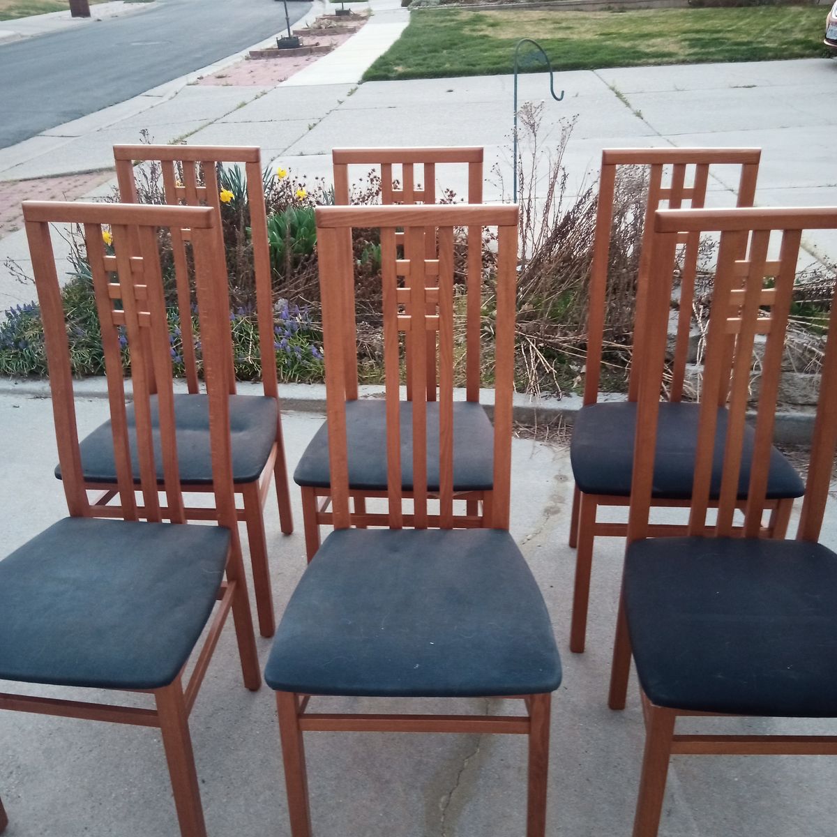 Set of 6 Italian mid century style dining chairs