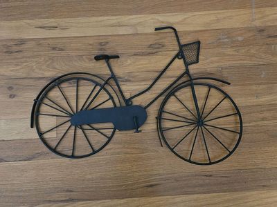 Metal bicycle wall hanging vintage