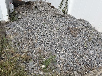 ~1.75 yards crushed stone / gravel