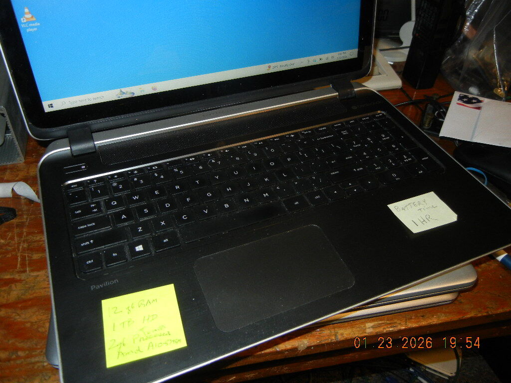 HP Pavilion laptop, 12gb ram, 1TB Hard disk, Touch Screen  with power cube